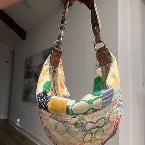 Vintage Coach Purse - Colorful Patchwork Hobo Bag